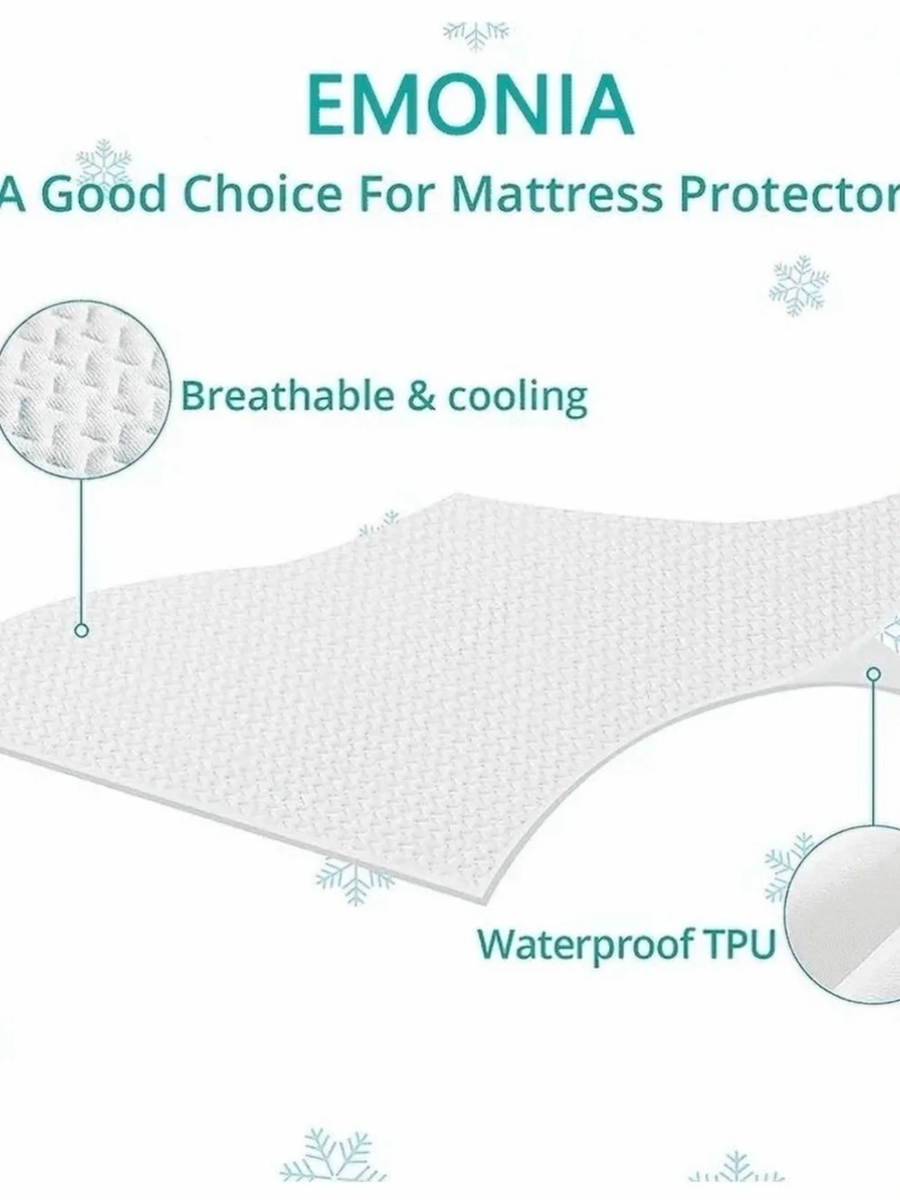 Demonia White Breathable Waterproof Mattress Protector
